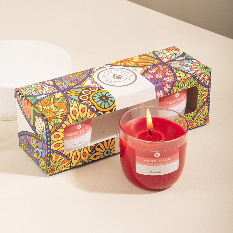 Kit vaso acrílico x 3 und Amor Amor