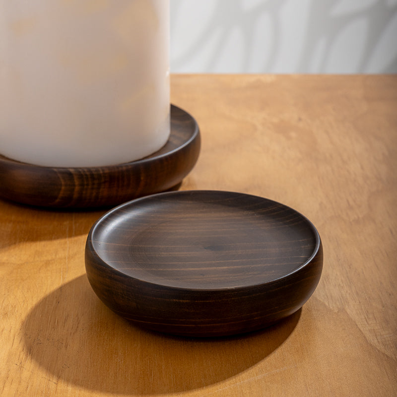 Base madera redonda concava