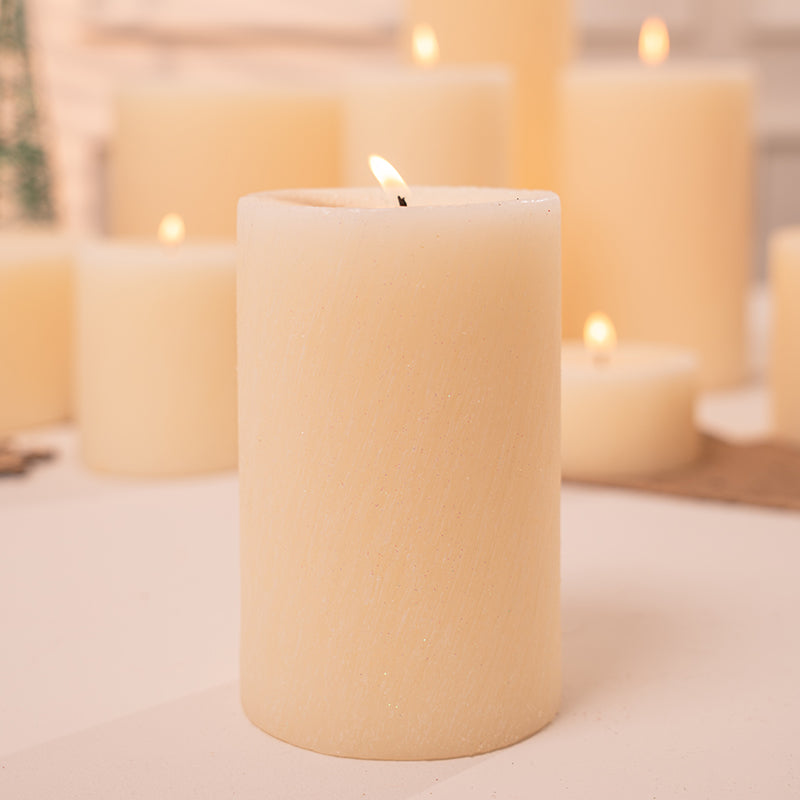 Vela navidad marfil cristal