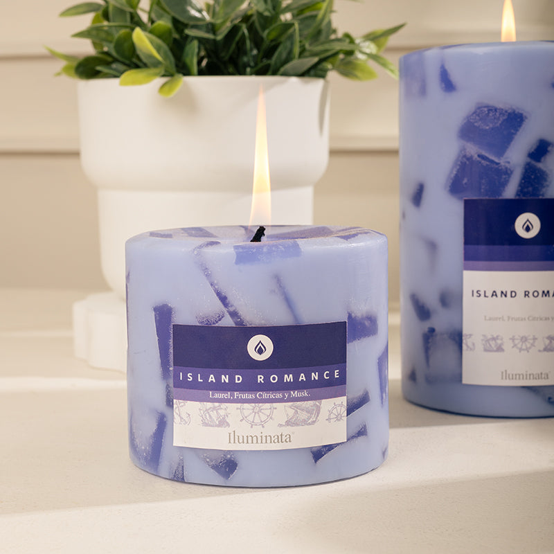 VELA AROMATICA PILAR ISLAND ROMANCE AZUL CHUNK