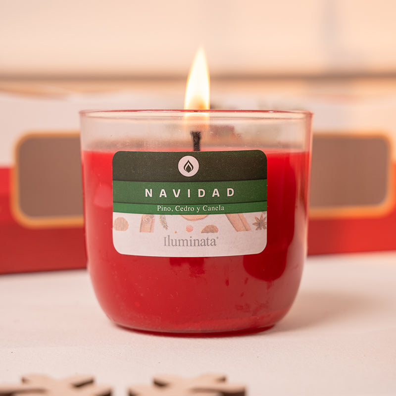 Kit vaso acrílico x 3 und navidad