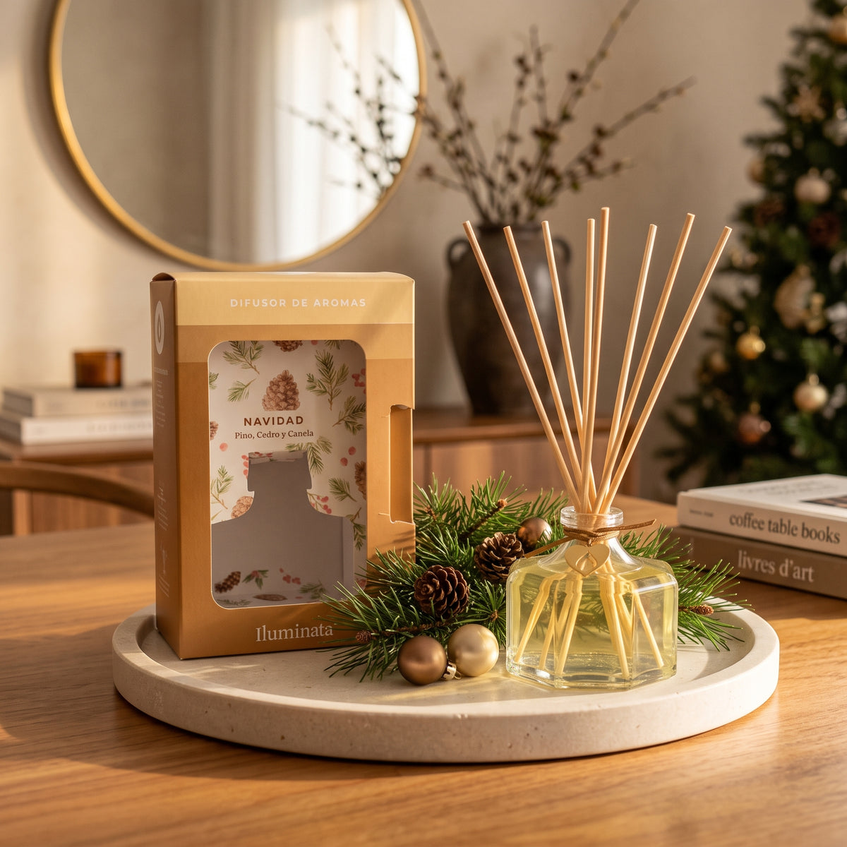Reed diffuser octagonal Navidad Grande 250 ml