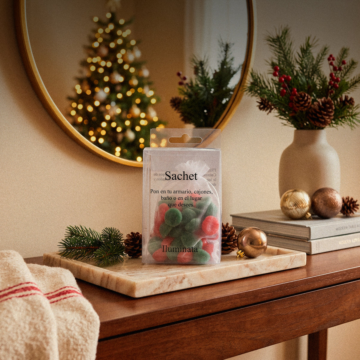 Sachet Navidad Rojo y Verde