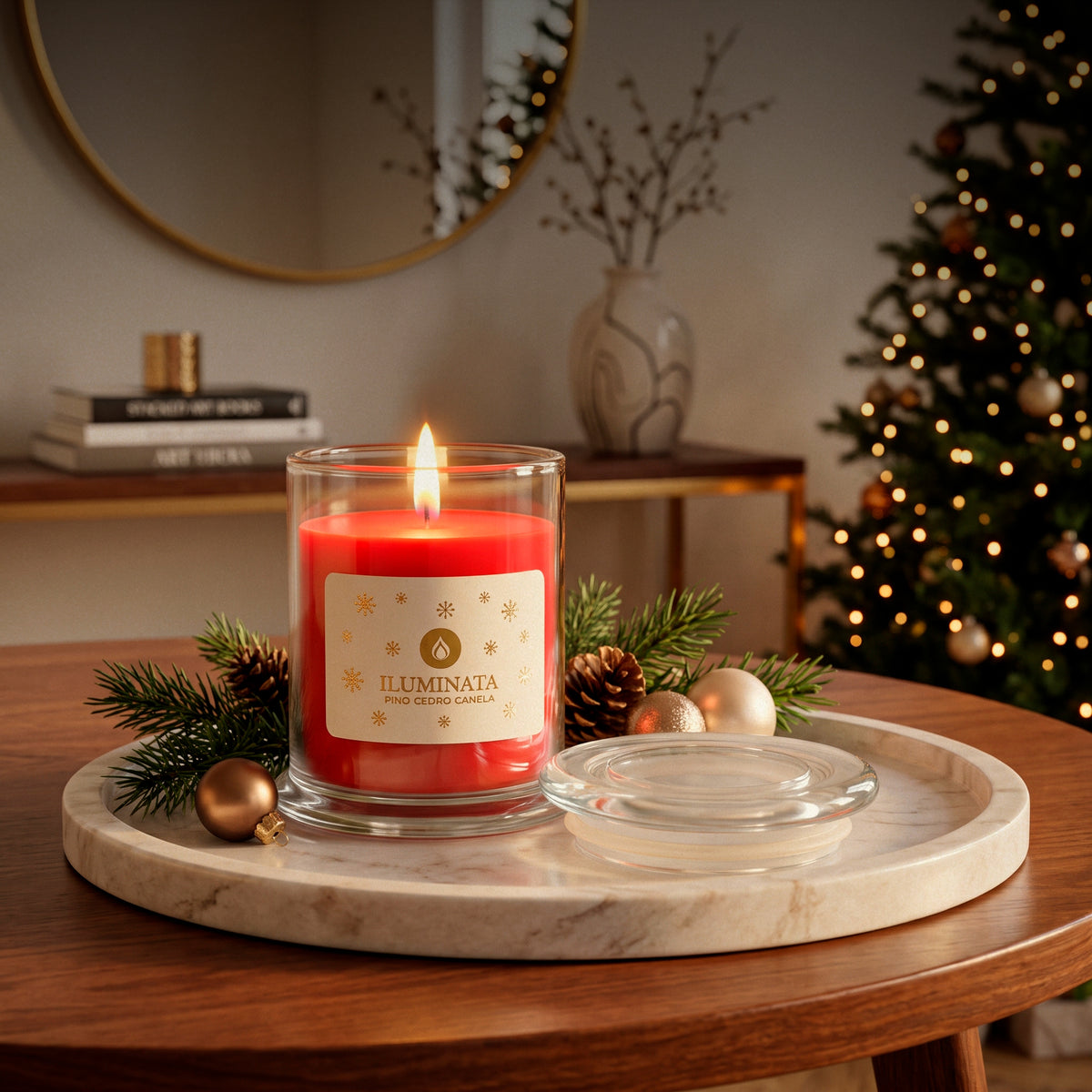 Vela Aromática Vaso 79 Navidad Rojo