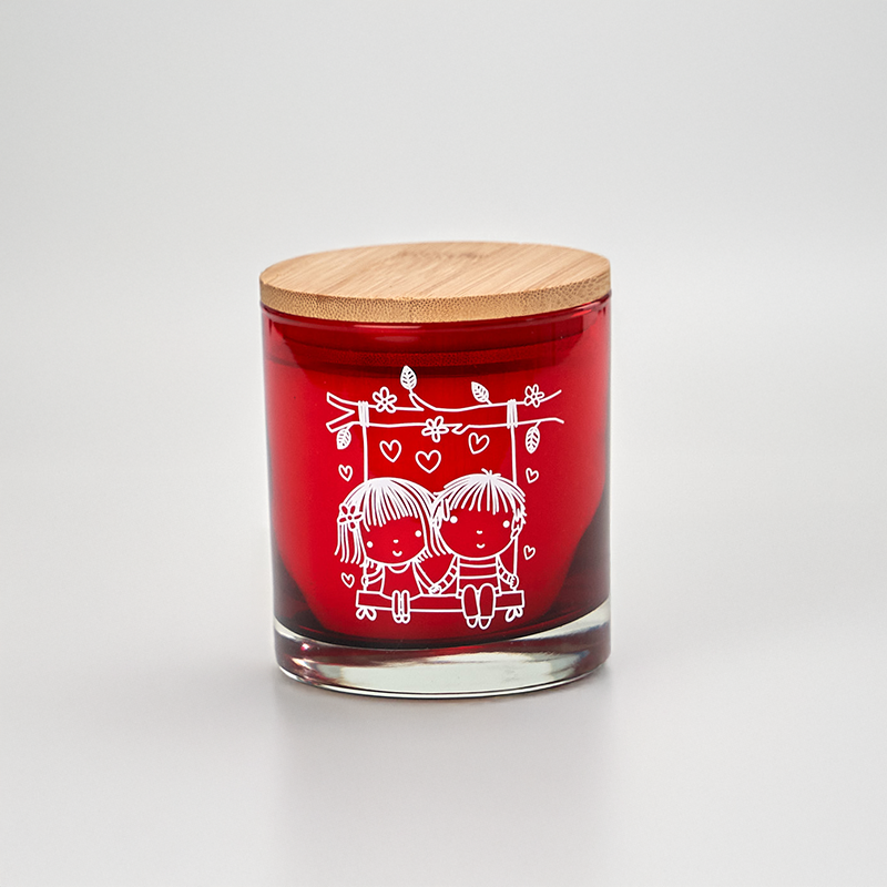 VELA VASO PINTADO CORAZÓN AMOR AMOR