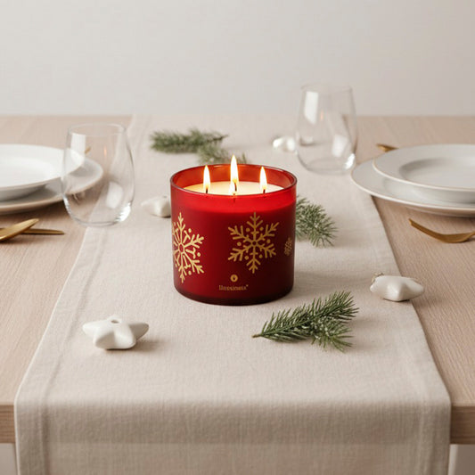 Vela en vaso Navidad