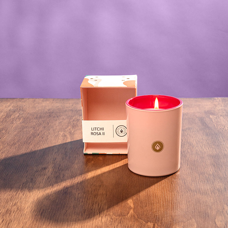 Vela vaso 91 rosado lichi rosa II