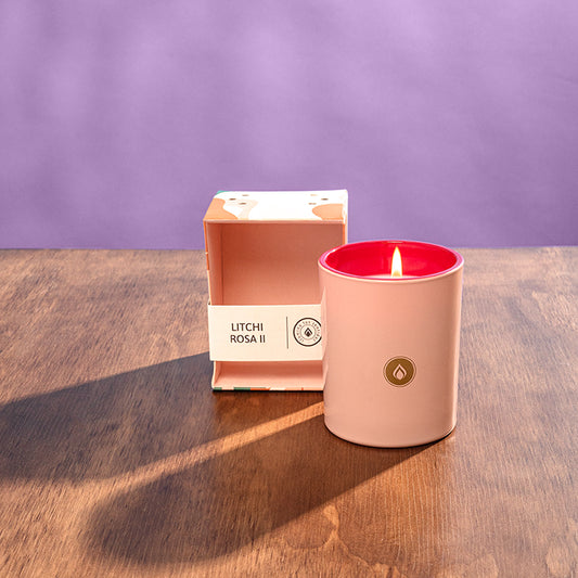 Vela vaso 91 rosado lichi rosa II