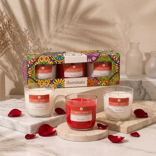Kit Vaso Acrílico 66 x3 und Amor Amor y Sensual