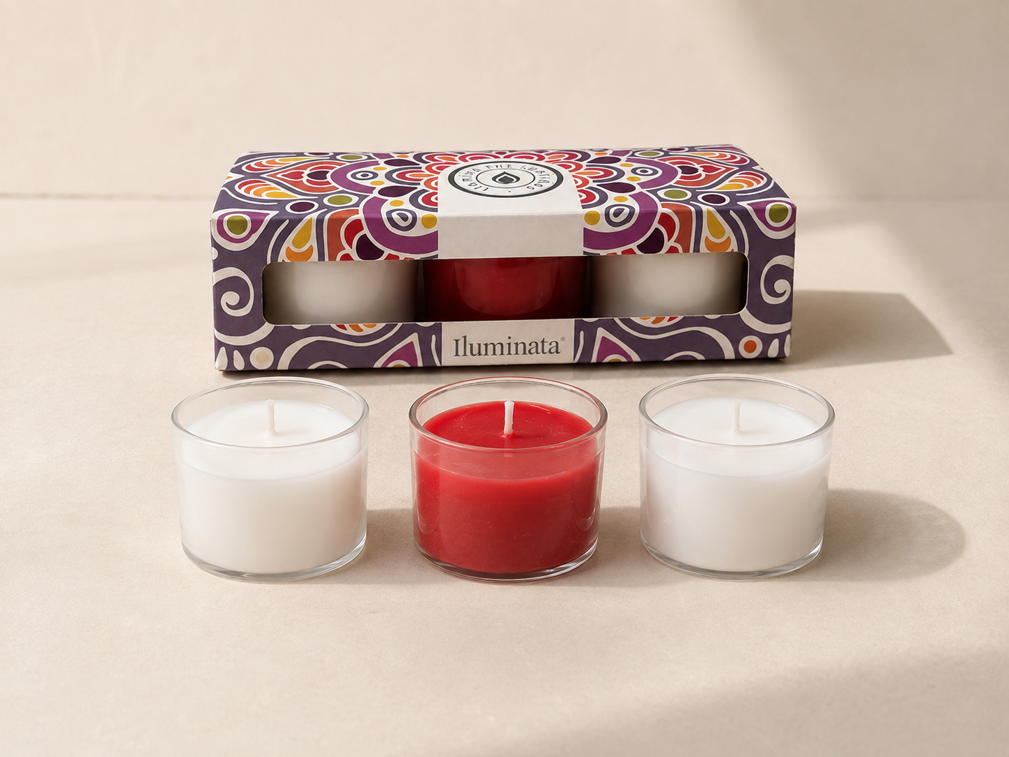 Vela Vaso Acrílico Mini Votive Amor Amor x3