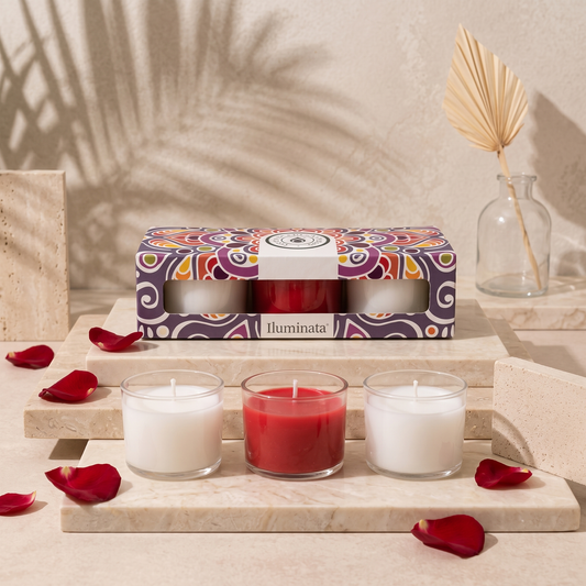 Vela Vaso Acrílico Mini Votive Amor Amor x3