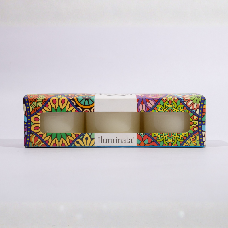 VELA VASO ACRILICO MINI VOTIVE AZAHAR x 3