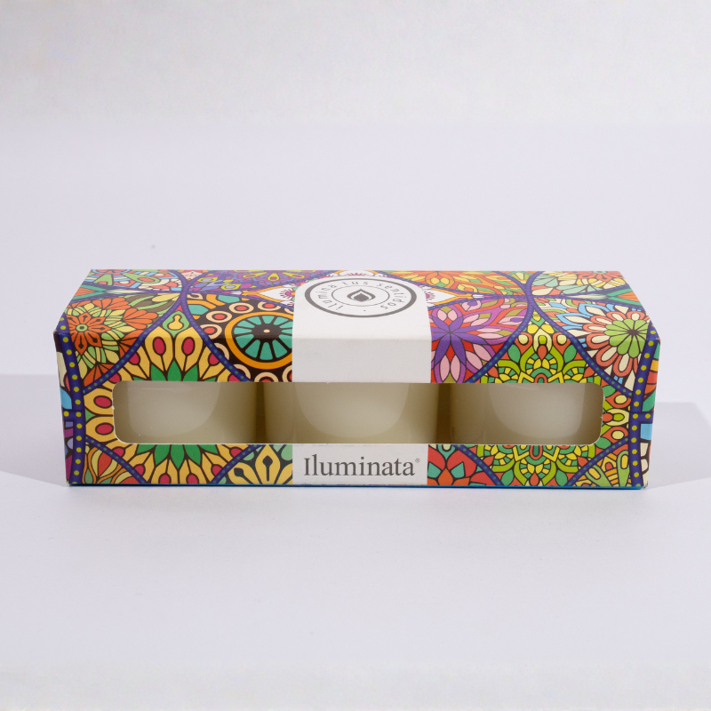 VELA VASO ACRILICO MINI VOTIVE AZAHAR x 3