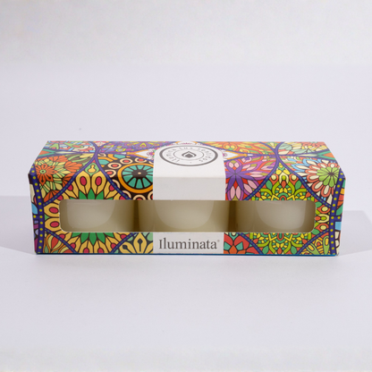 VELA VASO ACRILICO MINI VOTIVE AZAHAR x 3