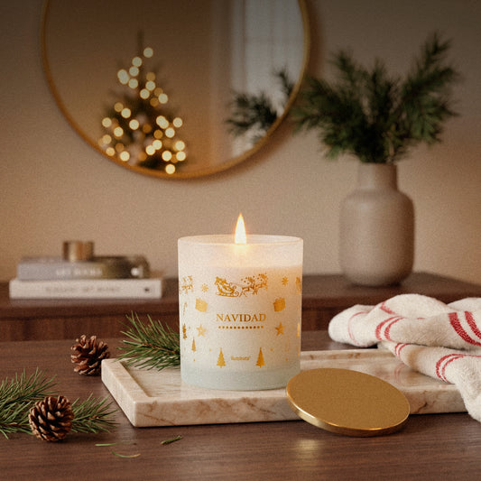 Vela Aromática Vaso 34 Esmerilado Navidad Surtido
