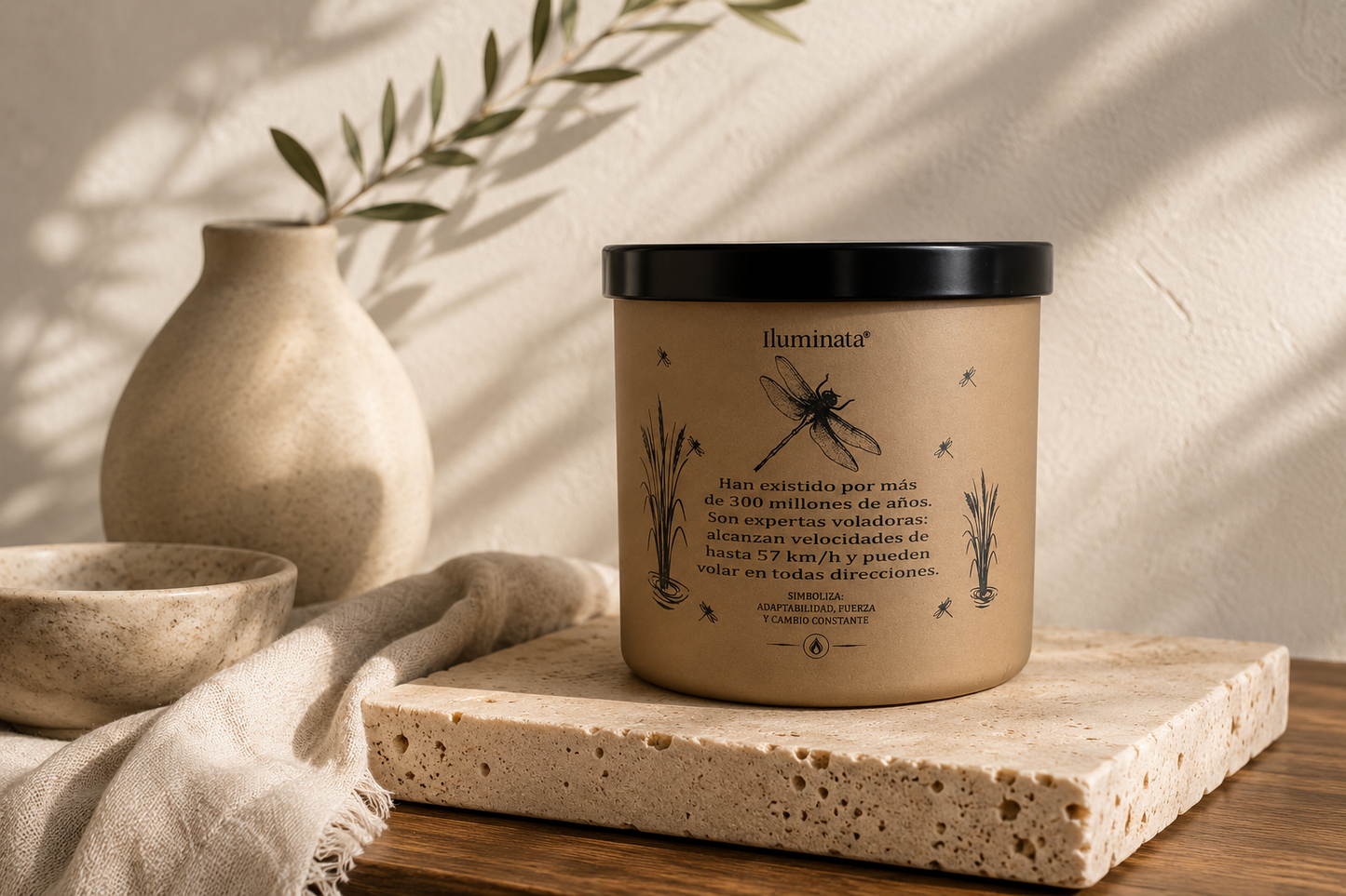Vela vaso dorado Limoncillo - Diseño 1