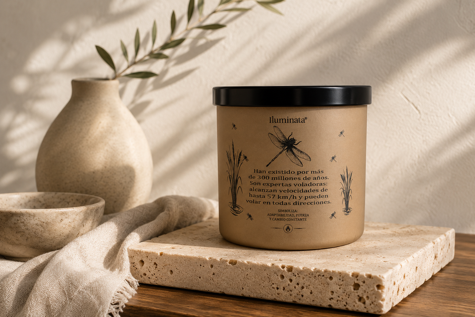 Vela vaso dorado Limoncillo - Diseño 1