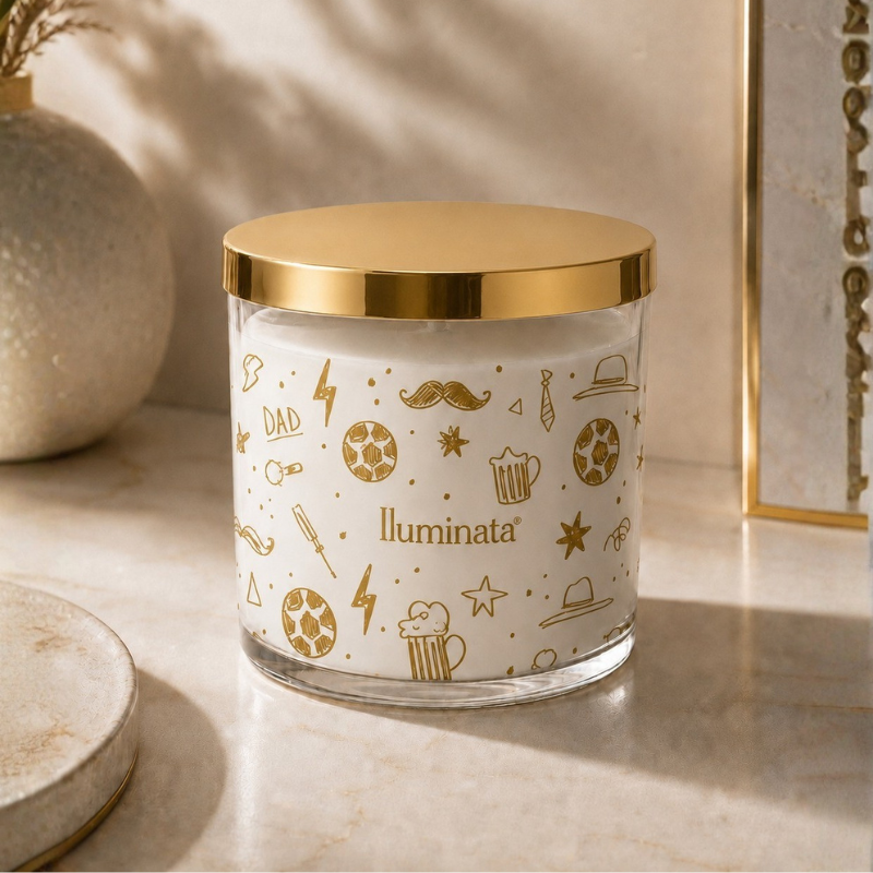 Vela Aromática Vaso 930 Pintado Blanco Island Romance