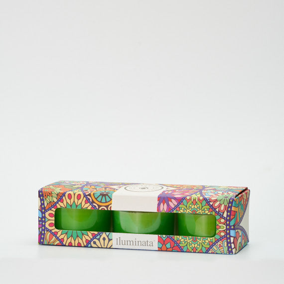 Vela Vaso Acrílico Mini Votive X3 Limoncillo
