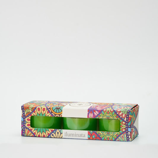 Vela Vaso Acrílico Mini Votive X3 Limoncillo