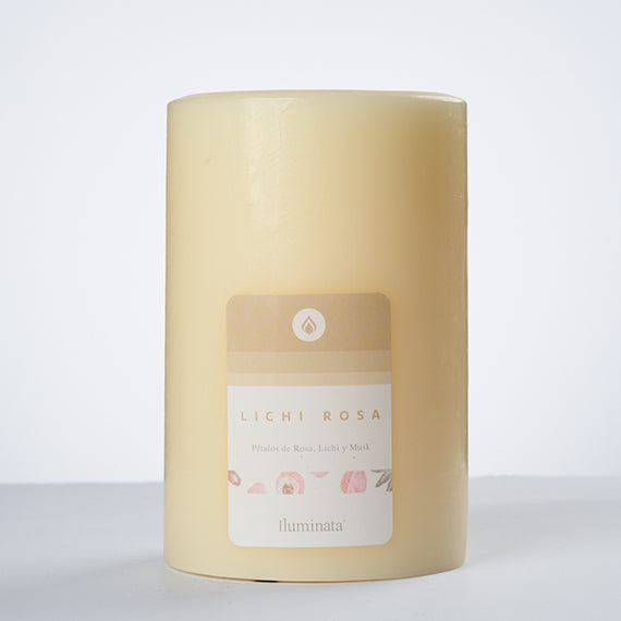 VELA DIÁMETRO 10 CM LICHI ROSA