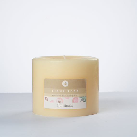 VELA DIÁMETRO 10 CM LICHI ROSA