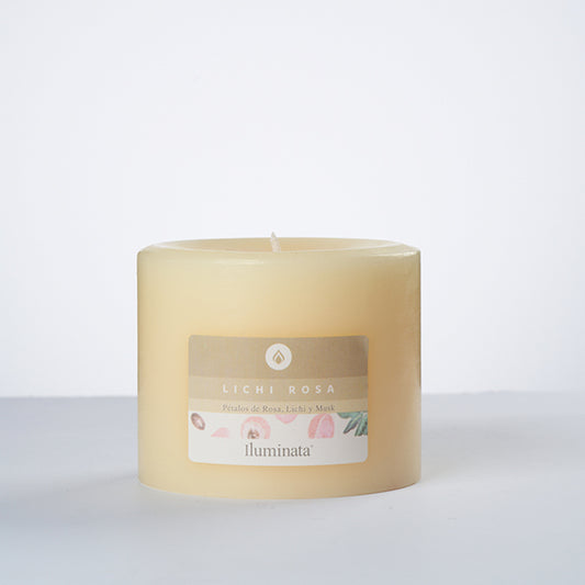 VELA DIÁMETRO 10 CM LICHI ROSA