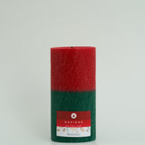 Vela diámetro 7,6 cm Navidad Rojo Verde
